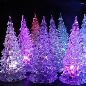 クリスマスデコレーションツリーカラフルな変化LEDデスクテーブルランプライト7色ロマティック（サイズ：12 cm x 5.5 cm）