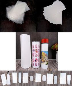 Epacket 100st Lot SubliMation Decor Accessory Shrink Wrap för flaskor Värme krympningsfilm termisk överföring tumbler inpackning 6 siz9838464