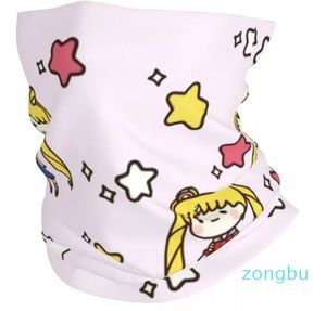 Sciarpe Pink Moon Girl Anime Bandana Ghetta per il collo Passamontagna stampato Sciarpa avvolgente Caldo ciclismo Equitazione Unisex Adulto per tutte le stagioni