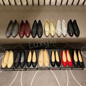 Bale Daireler Ayakkabı Kapitone Deri Tasarımcı Spor Sneaker Kadınlar Balle Flats Pompalar Loafer Low Heal Slingback siyah beyaz bordo yün parıltı kumaş konfor rahat