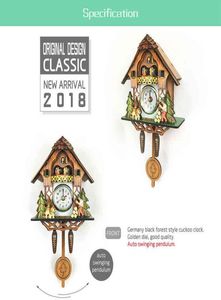 Wooden Cuckoo Wall Clock Bird Time Bell Swing Alarm Watch Home Art Decor Nordic Retro Living Room 2201259488670