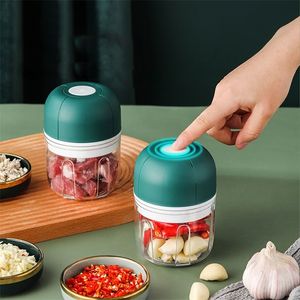 Baby Food Mills Wireless Electric Garlic Household Portable Meshed Garlic Device Mini Meat Grinder Baby Complementary Food Mixer 230427