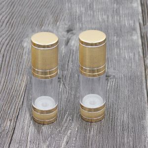 30 ml lyxig tom kosmetisk luftlös flaska guld lysande bärbar påfyllningsbar pump dispenser flaska för lotion drop qnufe