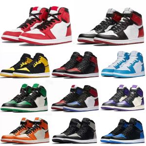 Air jumpman1 Men Women basketball shoes University Blue Patent Bred Stage Haze OG Chicago Dark Mocha Cool Grey Pine Green Rebellionaire Yellow Toe sneakers