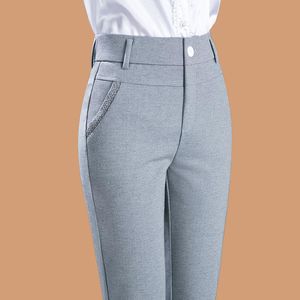 Capris Formal Women High Welt Cashing Pants Elegant Plus size 4xl Wear Pantaloni a matita coreano Chic Slim Slet Stretch Office Pantaloni