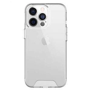 iPhone 15 14 13 12 Pro Max Space Case携帯電話クリアバックカバー用の抵抗性透明なケース