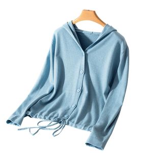 Cardigans 2021 Spring Promotion Fashion Cashmere Sweater Cardigan Hat Women's High Quality Trend Design