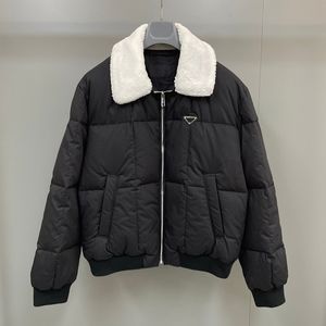 2023 autumn/winter new men's jackets technology cotton down jacket short fur collar pilot jacket