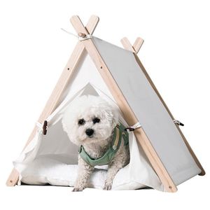 Mats Pet Tent for Dogs Cat Bed Portable Removable Washable for Outdoor Indoor Kitten Houses Travel Teepee Puppy Cave with Cushion Bed