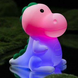 Luzes noturnas anti-reflexo unicórnio luz noturna regulável mini lâmpada de atmosfera de silicone usb recarregável mini lâmpada de dinossauro para crianças presente para crianças yq231127