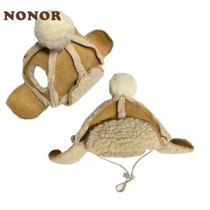 Other Dog Supplies NONOR Pet Warm Hat Ear popping Funny thickened adjustable hat for Corgi Tedi French Bulldog Accessory Cat And Headdress 231127