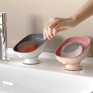 Portasapone a ventosa con scatola di sapone per acqua di scarico per accessori da bagno Portasapone Portaspugna da cucina Vassoio portasapone