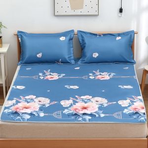 Bedding sets 3pcs Bed Sheet Summer Ice King Mat Linen Mattresses Protector Cover Bedspread Bedroom Bedding Skirt Set Sleeping Comfort Cool 230427