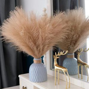 Faux Floral Greenery Artificial Fluffy Pampas Grass Bouquet 10pc Wedding Party Decoration Boho Fake Reed Plant Flowers for DIY Room Home Decor Flower 231127