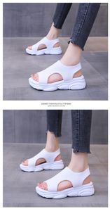 Sandali Donna Sport Mesh Casual Ladies Wedge Shoes 2023 Platform Slip-On Female Sandalias Soft Thick Bottom White Mujer