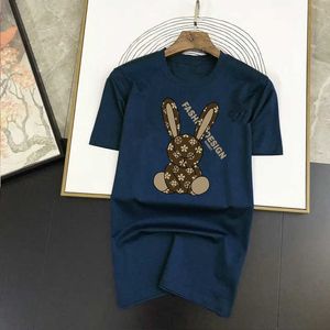 Psychological Bunny Hoodie Men's T-Shirts Luxury Brand Cottonwhite High-Tees Rabbit Print Tops Fashion Short Sleeve New Summer Round Ne 6711