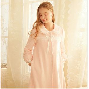 Damen-Robe, Damen-Nachtwäsche, Lolita-Prinzessin-Robe, Flanell-Pyjama. Warmer Umlegekragen, Schlafroben, Spitze, Nachthemd, Morgenmantel, Loungewear 231127