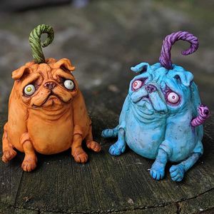 Konst och hantverk trädgård Artware Outdoor Zombie Dog Shaped Figurine Harts Ornament Staty för uteplats bakgård Courtyard Faroot Creative Miniature Y23