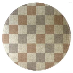 Mattor The Same-Color-Series-Round Living Room Minimalistiska sovrum Plush Warm Fluffy Rug Line Home