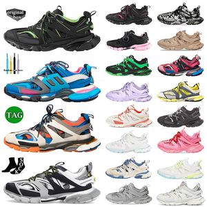 Top Designer Track 3 Causal Sneakers Shoes Tracks Trainers Luxurys Brand Tess.S. Gomma Triple Black White Pink Leather Men Women Paris Platform Tennis Sports