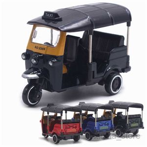 Diecast Model Cars Alloy Tricycle Retro Simulation Model Three Wheeled Motorcycle Toy Diecast Hot Sale Car Model Figure Toys for Kids