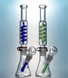 Högkvalitativa vattenpipa 11 tum 18 mm kvinnliga ledkondensatorspolglas Bongs Zable Diffused Downstem Dab Oil Rigs Build A Bong Be2530717