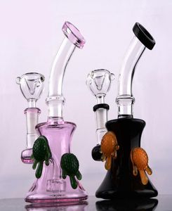 Nya svarta och rosa cheech -glasbongkoncentratoljeriggar med diffus duschhuvud perc bubbelvattenrör med 14 mm joint1697846