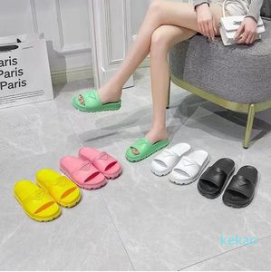 Hausschuhe Slip On Sandale Schuhe Geprägtes Dreieck Gummi Damen Slides Flats Beach Slippers Comfort Walking Schuh Mädchen Damen EU34-41