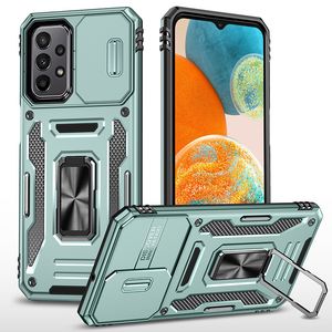 Slide Camera Protection Phone Cases für Samsung Galaxy A12 A22 5G 4G A11 A03 Heavy Duty Durable Bracket Cover Magnetic Car Holder Shell