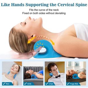 Pillow Neck Support Massage Shoulder Stretcher Relaxer Chiropractic Orthopedic Cervical Sleeping For Pain Relief