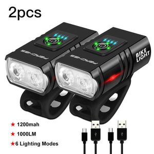 Bike Lights T6 LED Lanterna Bicicleta 1000 Lumen Rechargeable Light Bicycle Front Light MTB Road Mountain Bike Headlight Cycling Flashlight P230427