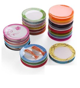 Dinner Plates Food Melamine Dish Rotary Sushi Round Colorful Conveyor Belt Serving Plate Dinnerwarea47a309004668