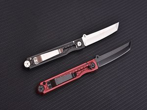 Toppkvalitet A1912 Pocket Folding Knife 440C Satin/Black Oxide Tanto Blade rostfritt stålhandtag utomhus camping vandring fiske edc knivar med nylonpåse