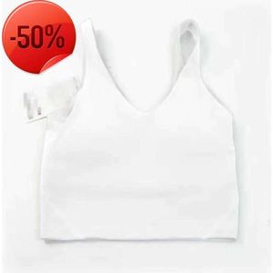 2023YOGA Outfit Lu-20 U Type Back Align Tank Topps Gymkläder Kvinnor Casual Running Naken Tight Sports Bh Fitness Beautiful Underwear Vest Shirt JKL123 Size S-X