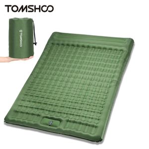 Outdoor Pads Tomshoo Inflatable Mattress w Built-in Pump Extra Thick 5Inch Double Sleeping Pad Mat Air Mattress Camping Backpacking Hiking 231127