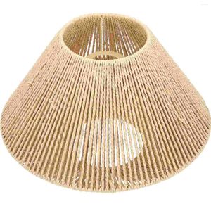 Pendant Lamps Woven Lampshade Rattan Weave Chandelier Lampcover Hanging Lamp Cover Ceiling Living Room Bedroom Home