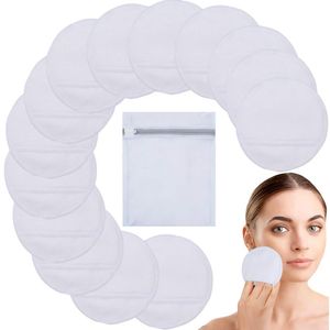 Scrubbers Washable Makeup Remover Pads Reusable Makeup Remover Pad Facial Cleanser Remover Cloth Only With Laundry Bag 14Pcs/lot Black