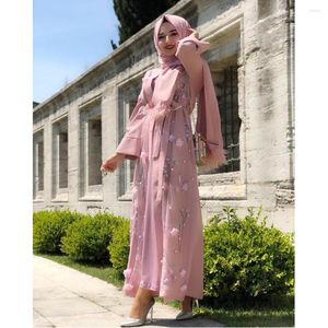 Ethnic Clothing Dubai Open Abaya Muslim Women Hijab Dress Embroidered Kimono Jilbab Turkey Kaftan Robe Party Gown Ramadan Cardigan Islamic