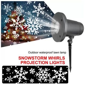 Rotierender LED-Schneeflockenprojektor Tolle Dekorationen für Weihnachten zu Hause Schnee Groß und Klein fühlen sich Weihnachtsdekorations-Licht-Dekor-Wandleuchten an