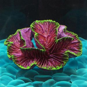 Dekorasyonlar yapay akvaryum mercan resif dekorasyon kabuğu taş çiçek kaya balık tankı arka plan süsleme