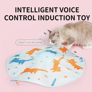 Toys Automatic Funny Cat Toys Electric Motion Undercover Fabric Moving Mouse Feather Interactive Toy Cat Kitty Interactive Pet Toy