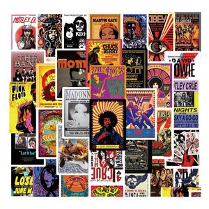 Araba Stickers 50pcs Retro Rock Band ve Roll Graffiti Sticker DIY LAGE Dizüstü Bilgisayar Kaykay Motosiklet Bisiklet Sticker Daml Teslimat DHMDW