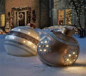 Decorazione per feste 60 cm Grandi palle di Natale Decorazioni per alberi Atmosfera esterna Palline gonfiabili Giocattoli per la casa Regalo Palla Ornamen2503681