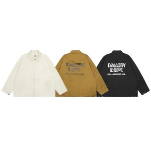 Gall의 디자이너의 새로운 모노그램 인쇄 코치 재킷, Loose Fitting High Street Brands-XL