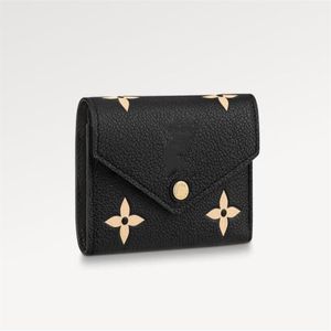 Luxus Frauen M80968 Victorine Wallet Short Leder -geprägter Kartenbag219t