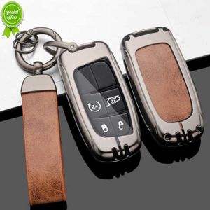 New Zinc Alloy Car Key Cover Case Holder Shell For Jeep Renegade Compass Grand Cherokee for Chrysler 300C Wrangler Dodge Keychains