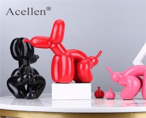 Djurfigurharts Hart Söta squat poop ballong hundform staty konst skulptur figur hantverk bordsskiva hem dekor tillbehör 21708754