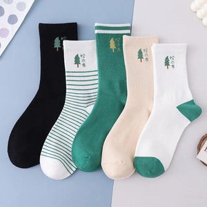 Women Socks Striped Harajuku Woman Kawaii Calcetines Skarpetki Meias White Meia Calcetas Mujer Cute Sock Japanese Fashion Cotton