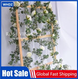 1st 59ftpiece Artificial Flowers Silk Rose Flower Garland For Home Garden Outdoor Ceremony Wedding Arch Floral Decor7047720