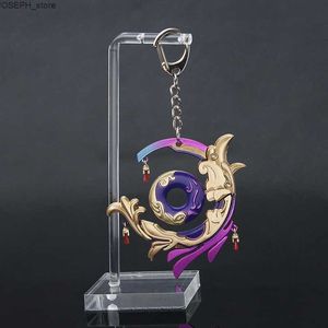 Porte-clés Genshin Impact Porte-clés Sangonomiya Kokomi Arms Everiasting Moonglow Anime Jeu Métal Ornement Jouet Modèle Clé Pendentif Porte-clés J230427